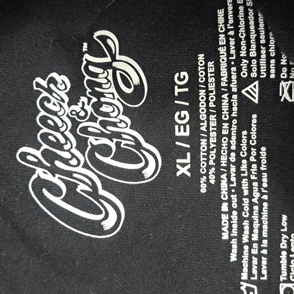 Official Cheech & Chong merchandise white & black character graphic Xl t-shirt - Picture 5 of 5